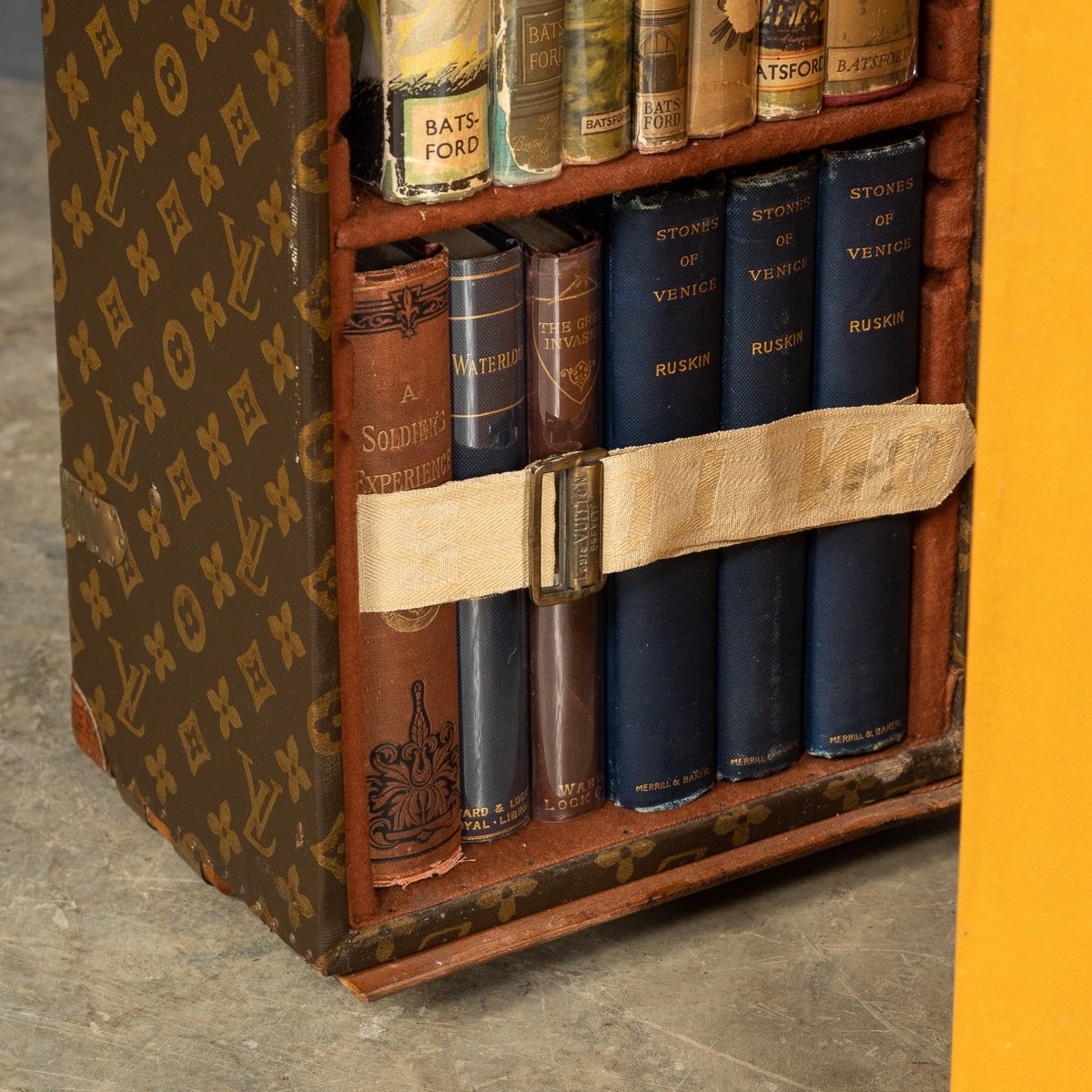 Pushkin Antiques - ANTIQUE 20thC RARE LOUIS VUITTON MONOGRAMED LIBRARY TRUNK c.1920 - 18.jpg