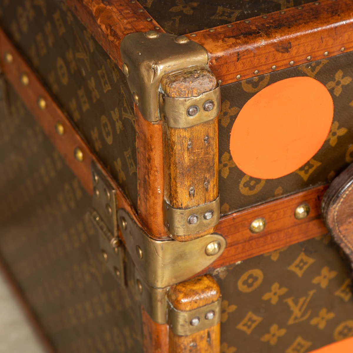 Pushkin Antiques - ANTIQUE 20thC RARE LOUIS VUITTON MONOGRAMED LIBRARY TRUNK c.1920 - 34.jpg