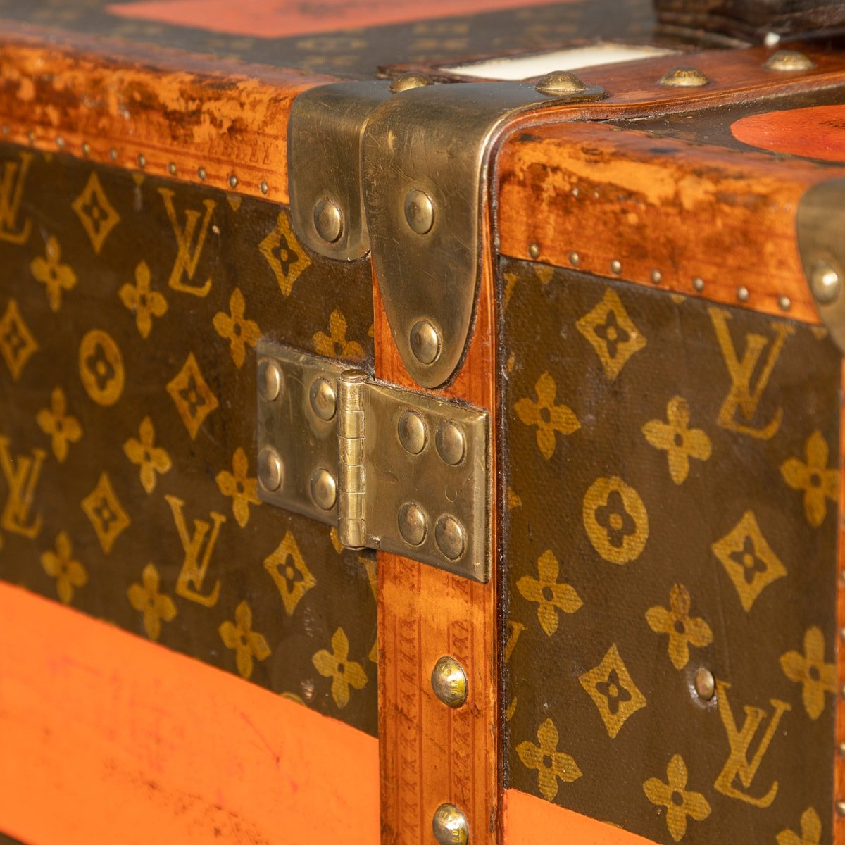 Pushkin Antiques - ANTIQUE 20thC RARE LOUIS VUITTON MONOGRAMED LIBRARY TRUNK c.1920 - 43.jpg