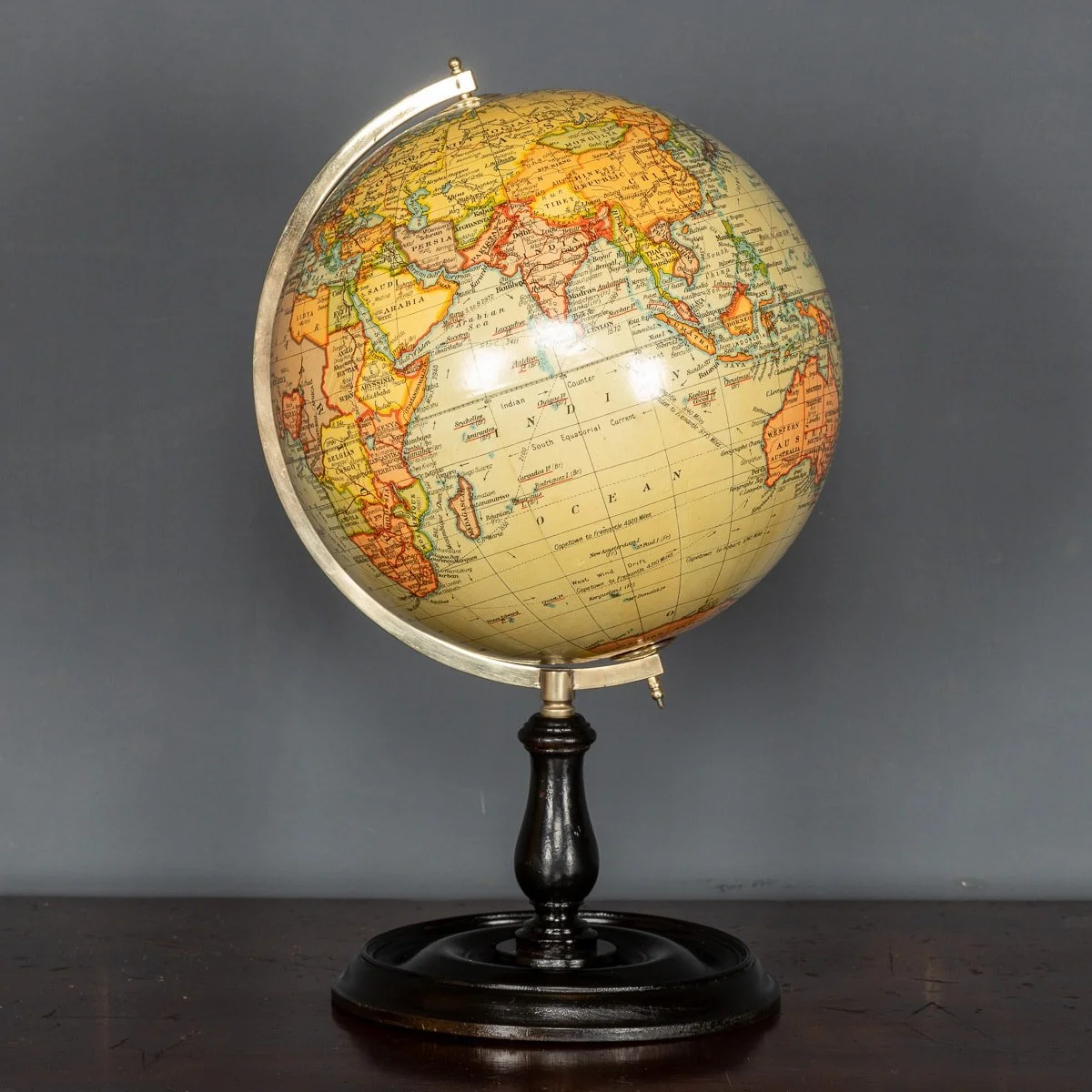 Pushkin Antiques 2 - ANTIQUE 20thC BRITISH 10%22 TERRESTRIAL GLOBE, GEOGRAPHIA c.1920 - 04.jpg