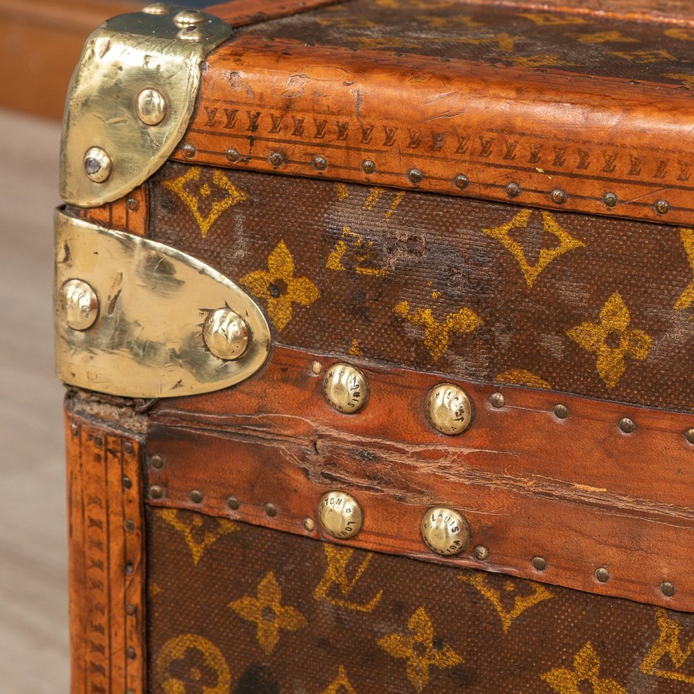 ANTIQUE 20thC LOUIS VUITTON CABIN TRUNK IN MONOGRAM CANVAS, FRANCE c.1930 —  Pushkin Antiques