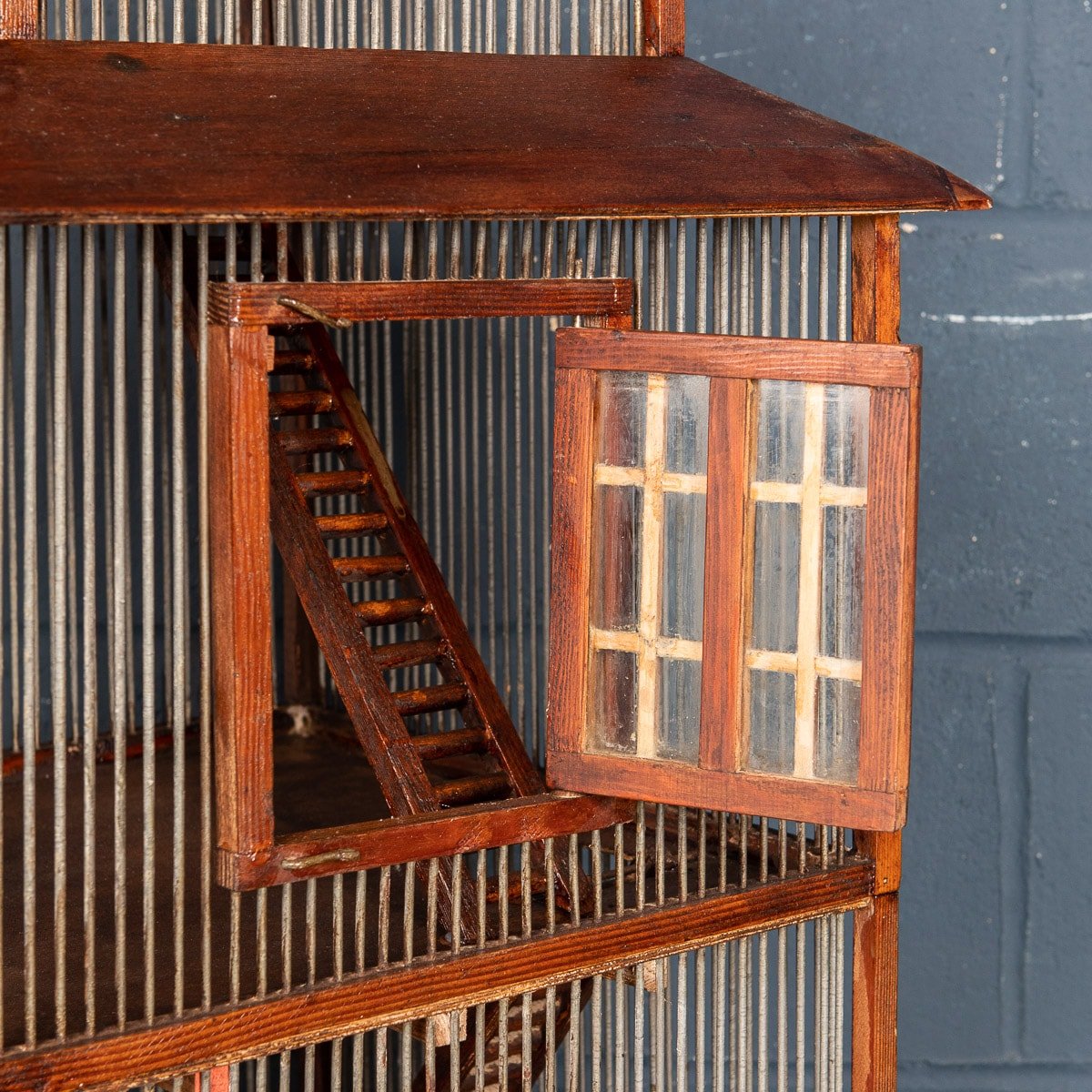 PUSHKIN ANTIQUES - VINTAGE 20thC ITALIAN SCRATCH MADE HAMSTER CAGE c.1930 - 24.jpg
