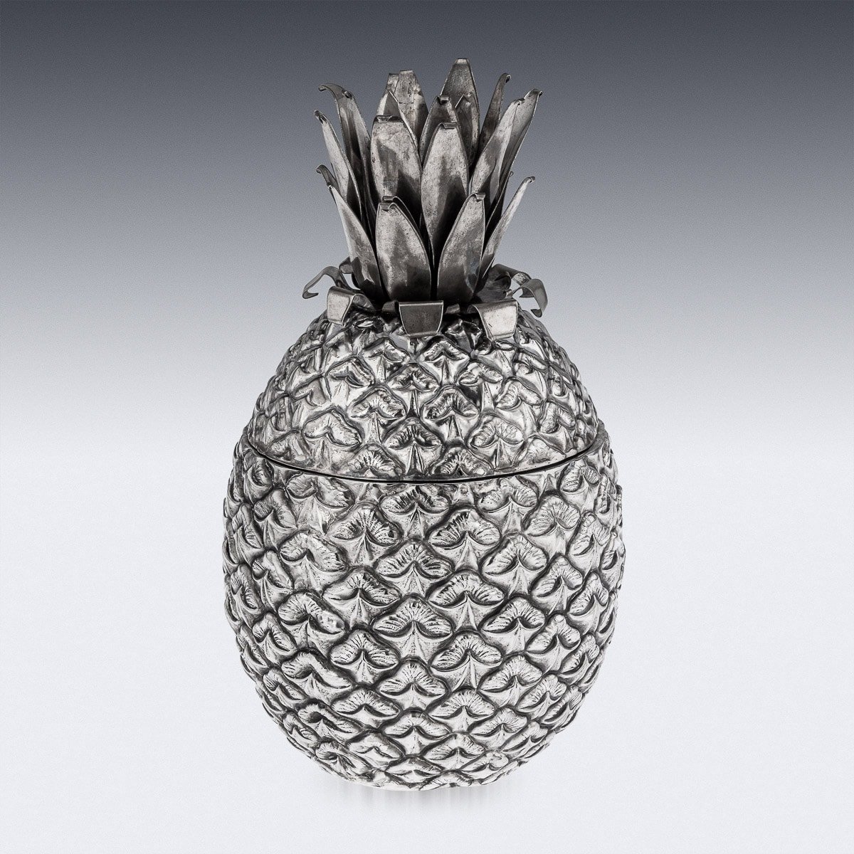 NOVELTY 20thC ITALIAN SILVER PLATED PINEAPPLE ICE BUCKET c.1970 ...