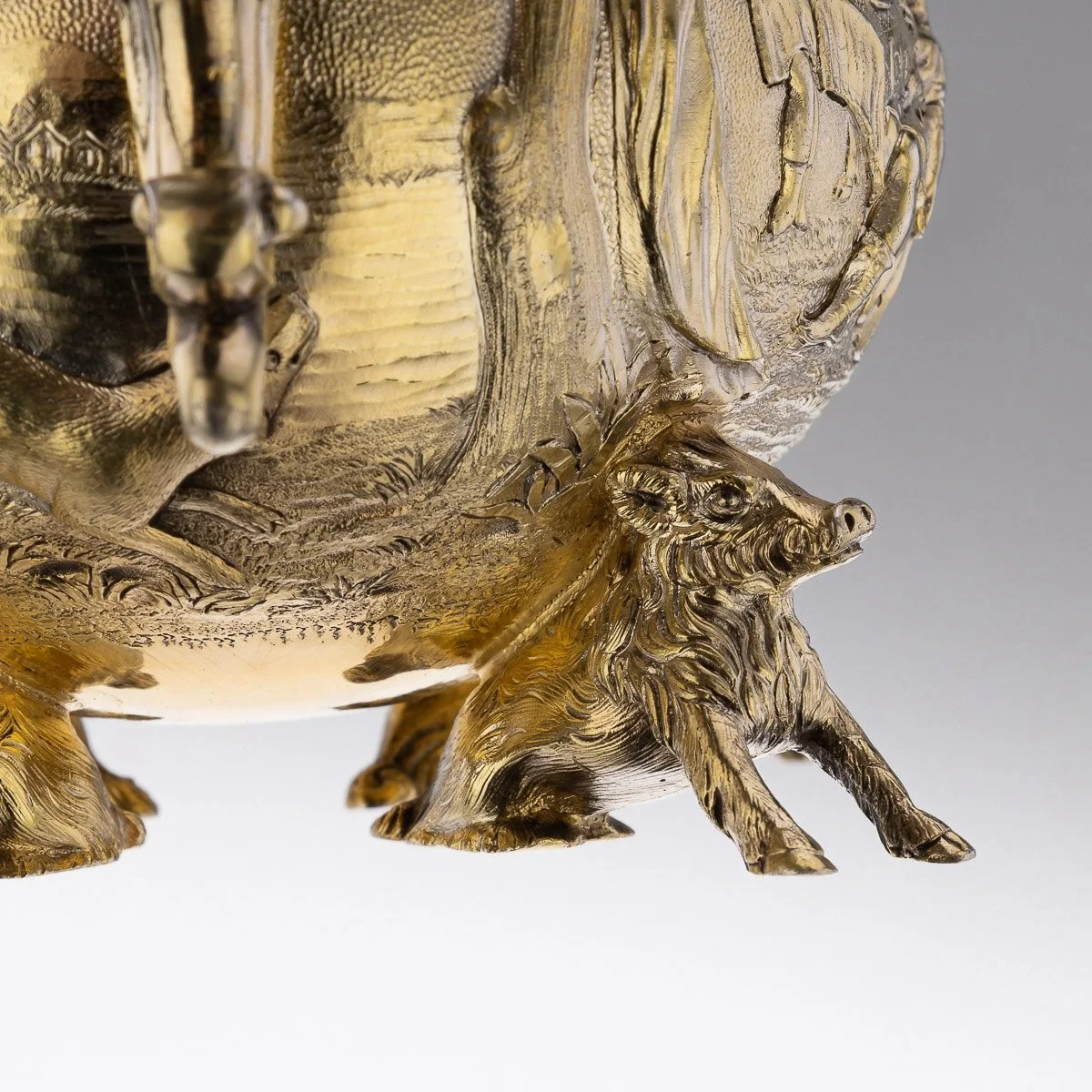 PUSHKIN ANTIQUES - ANTIQUE 19thC GEORGIAN SOLID SILVER GILT 7 PIECE TEA SERVICE, LONDON c.1818 - 79.jpg