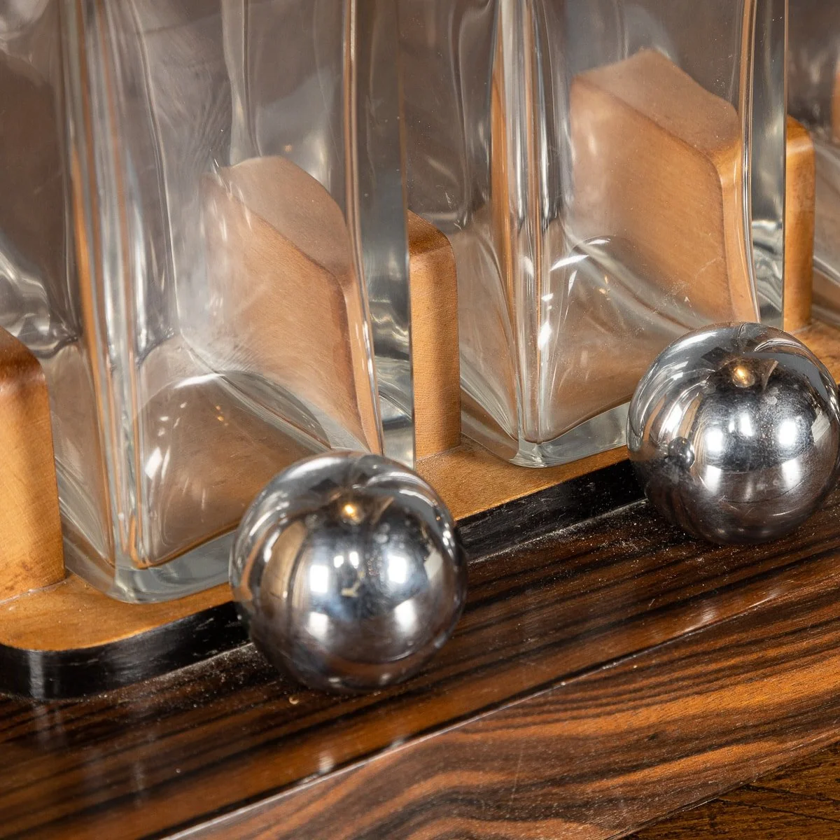 PUSHKIN ANTIQUES - ANTIQUE 20thC ART DECO CHROME & COROMANDEL TANTALUS c.1920 - 18.jpg