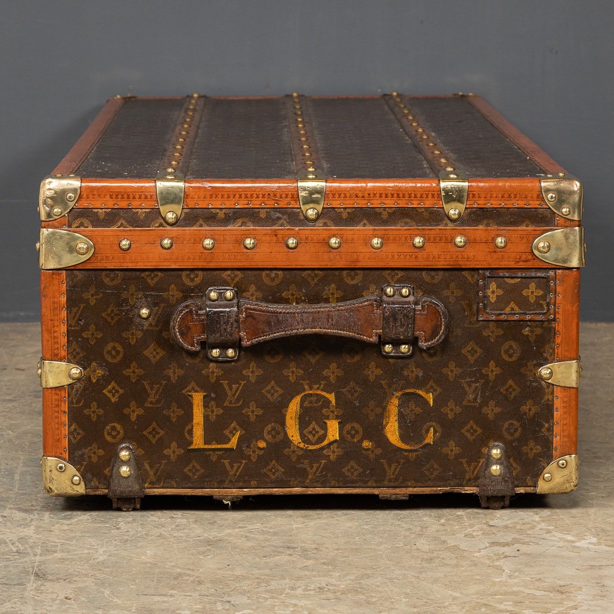 PUSHKIN ANTIQUES - ANTIQUE 20thC LOUIS VUITTON CABIN TRUNK IN MONOGRAM CANVAS, FRANCE c.1930 - 07.jpg