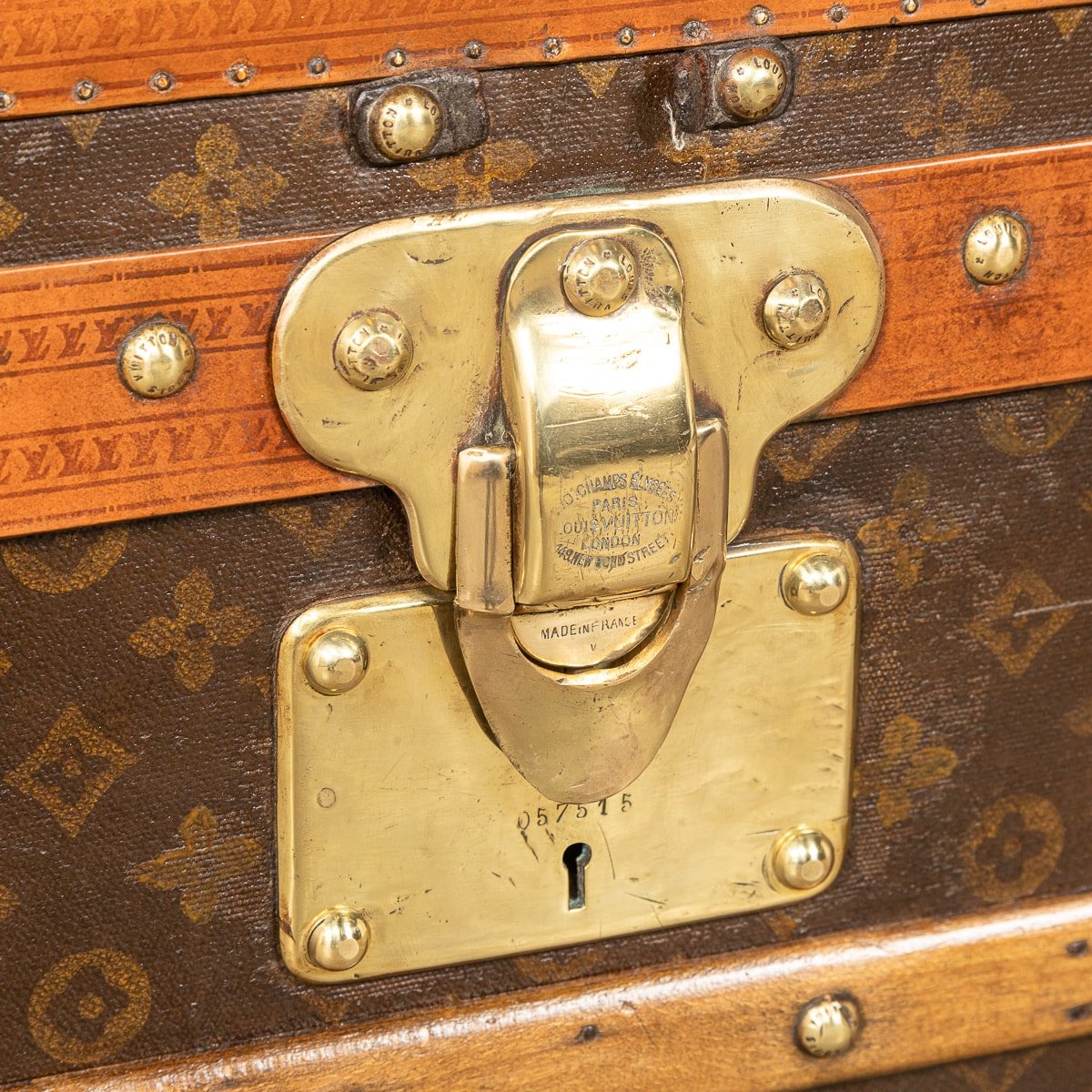 PUSHKIN ANTIQUES - ANTIQUE 20thC LOUIS VUITTON CABIN TRUNK IN MONOGRAM CANVAS, FRANCE c.1930 - 21.jpg