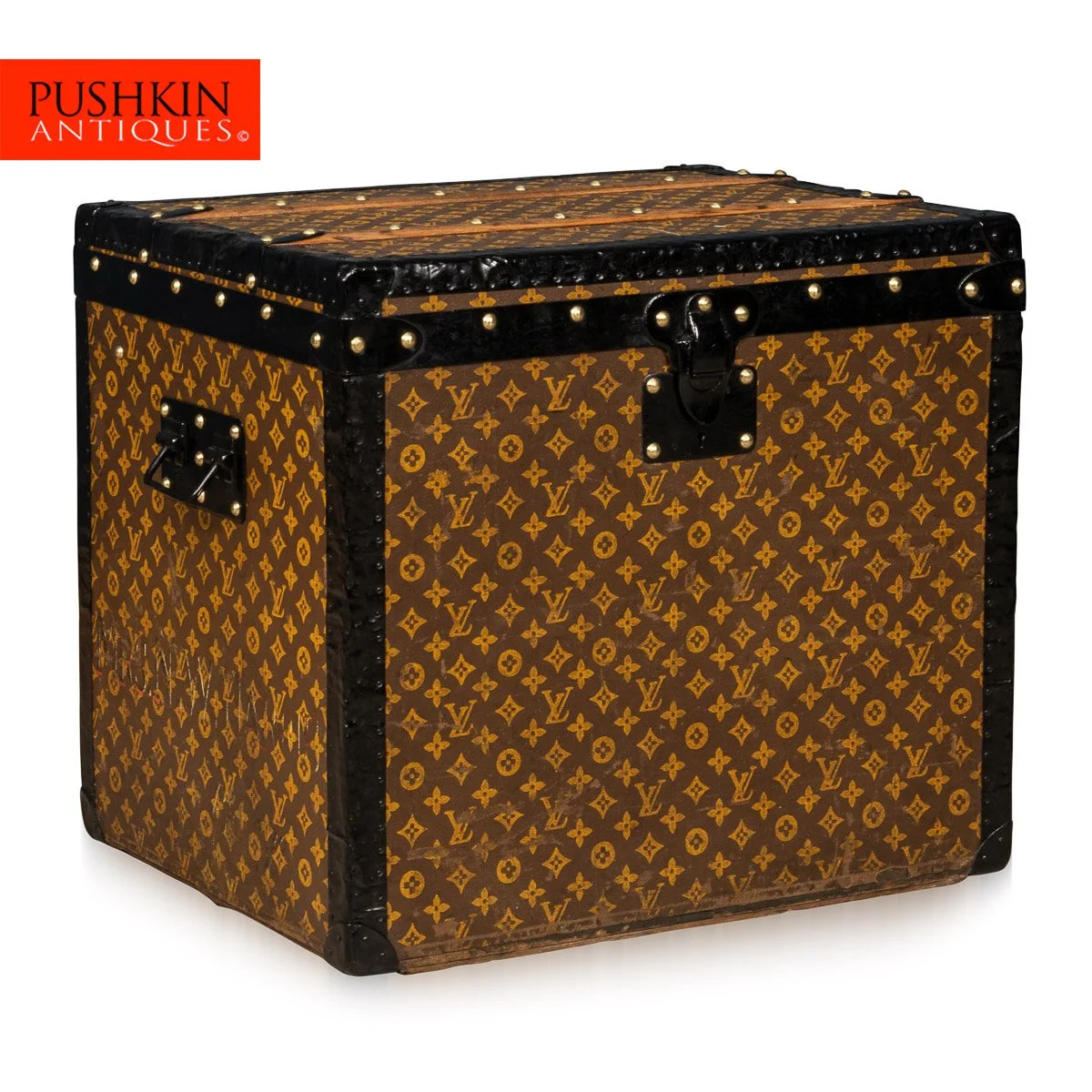 PUSHKIN ANTIQUES - ANTIQUE 20thC LOUIS VUITTON HAT TRUNK c.1900 - 02.jpg