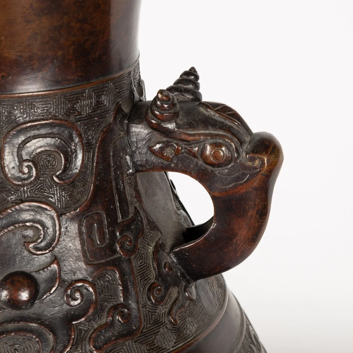 PUSHKIN ANTIQUES - ANTIQUE 19thC CHINESE ARCHAISTIC BRONZE VASE c.1850 - 09.jpg