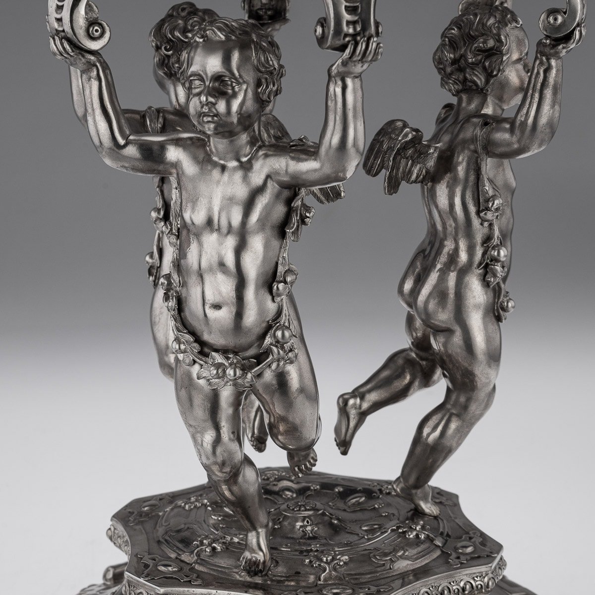 PUSHKIN ANTIQUES - ANTIQUE 19thC VICTORIAN SOLID SILVER FIGURAL CENTERPIECE, ROBERT GARRARD c.1845 - 21.jpg