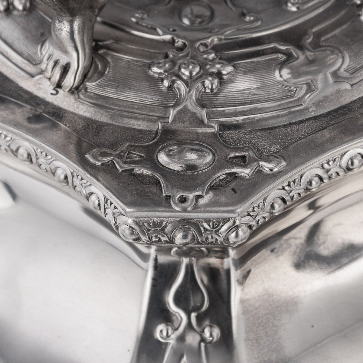 PUSHKIN ANTIQUES - ANTIQUE 19thC VICTORIAN SOLID SILVER FIGURAL CENTERPIECE, ROBERT GARRARD c.1845 - 25.jpg