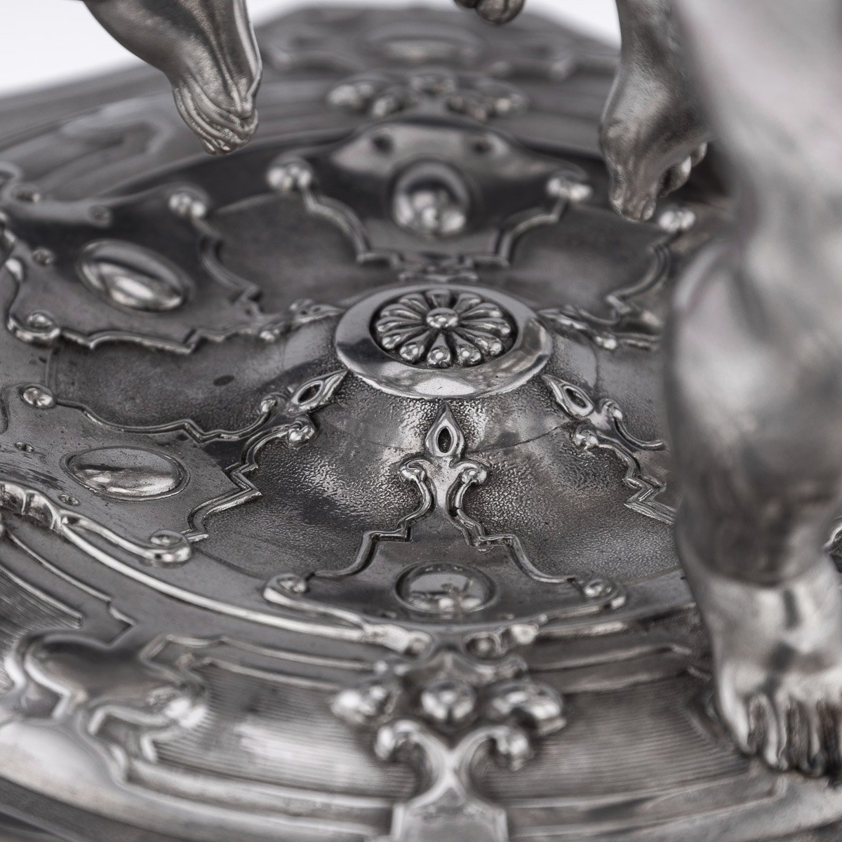 PUSHKIN ANTIQUES - ANTIQUE 19thC VICTORIAN SOLID SILVER FIGURAL CENTERPIECE, ROBERT GARRARD c.1845 - 26.jpg