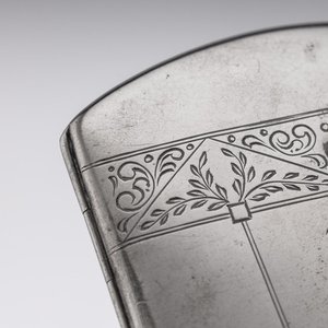 ANTIQUE 20thC GERMAN SOLID SILVER & ENAMEL CIGARETTE CASE c.1900 — Pushkin  Antiques
