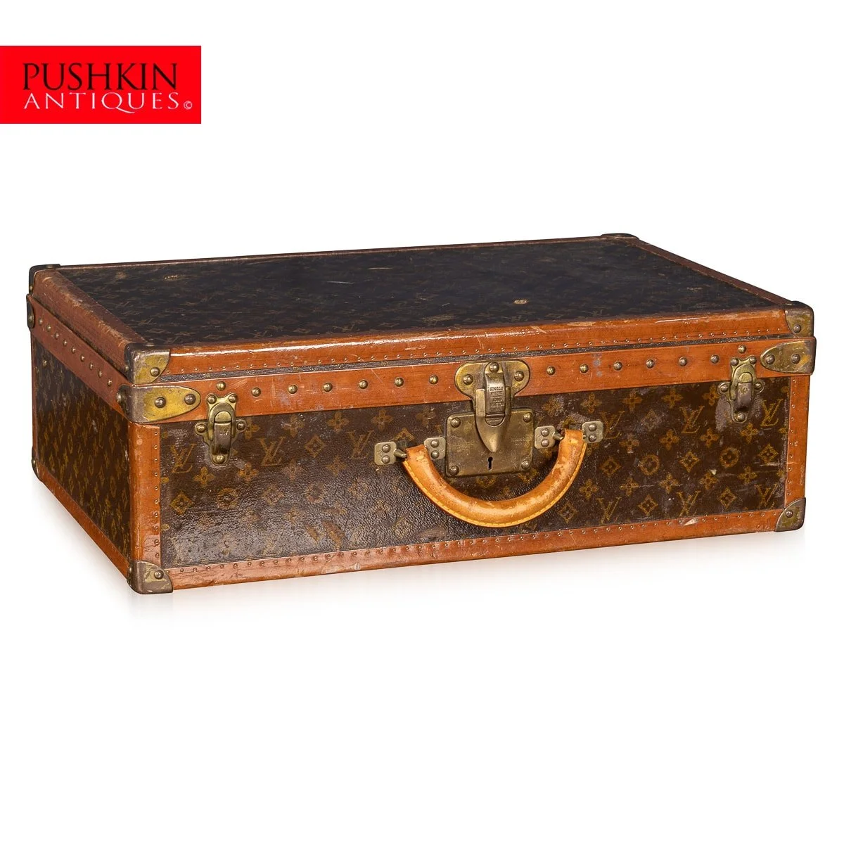 PUSHKIN ANTIQUES - MID 20thC LOUIS VUITTON SUITCASE IN MONOGRAM CANVAS, PARIS - 79.jpg