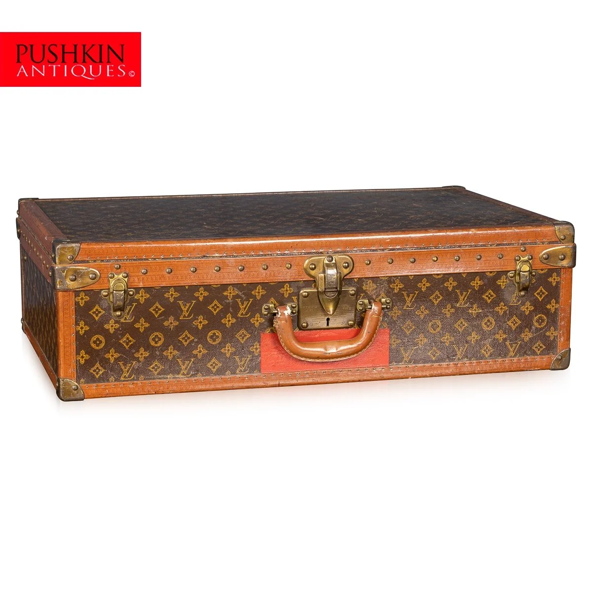 PUSHKIN ANTIQUES - MID 20thC LOUIS VUITTON SUITCASE IN MONOGRAM CANVAS, PARIS - 36.jpg
