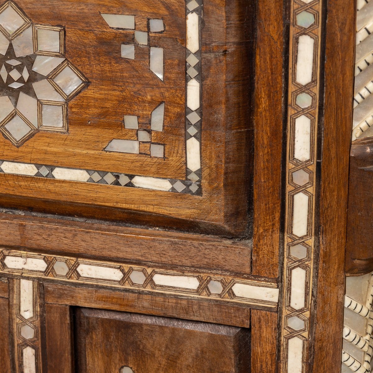PUSHKIN ANTIQUES - MID 20thC MIDDLE EASTERN MOTHER OF PEARL & BONE INLAID DRAWER CHEST c.1960 - 53.jpg