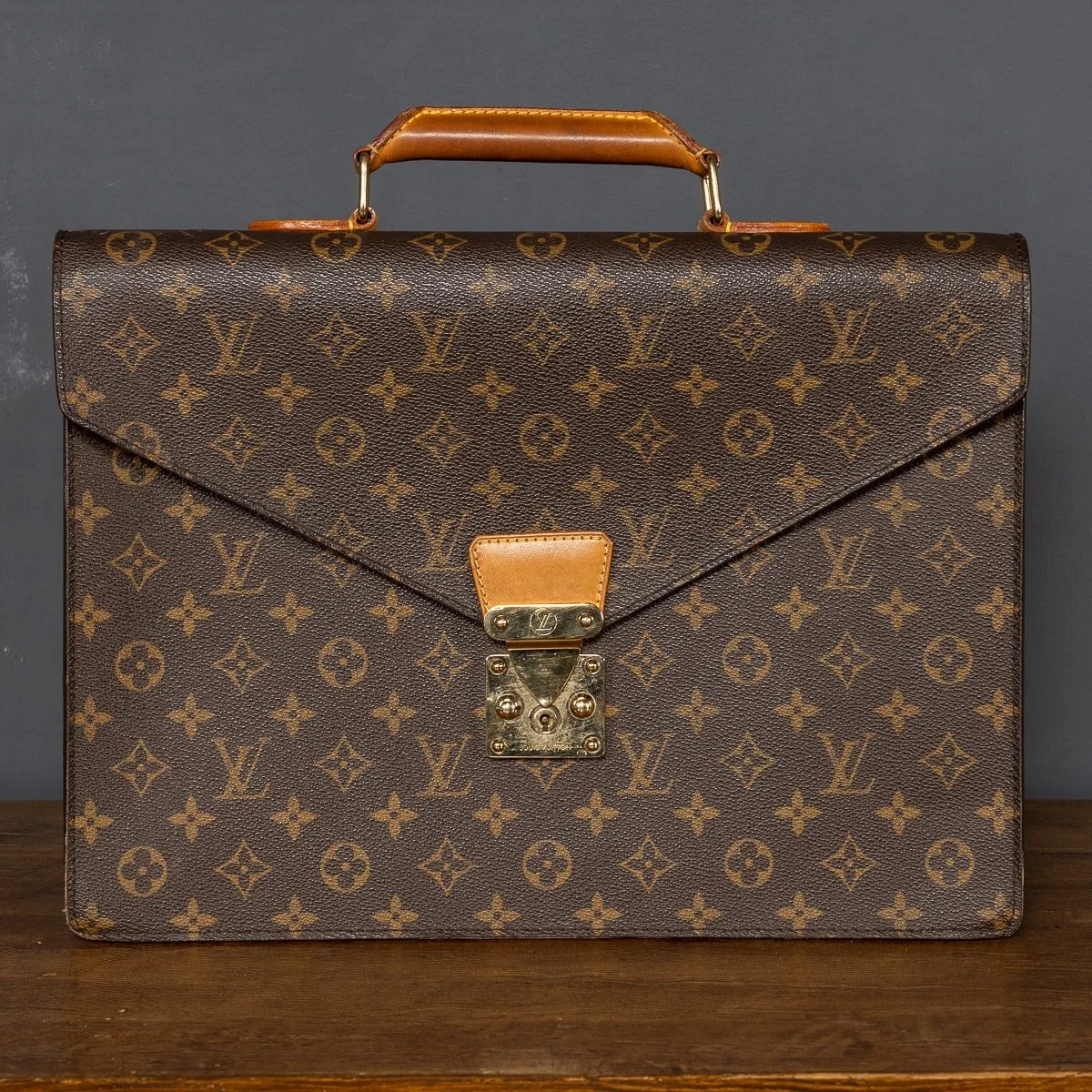 PUSHKIN ANTIQUES - LOUIS VUITTON SOFT BRIEFCASE IN MONOGRAM CANVAS - 04.jpg