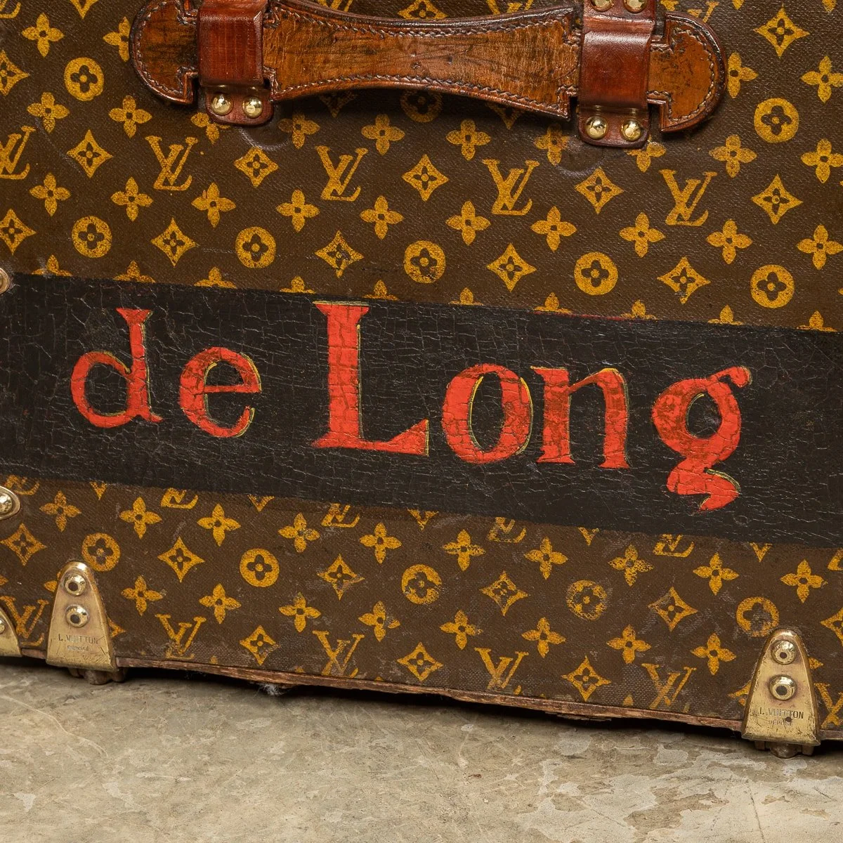 PUSHKIN ANTIQUES - ANTIQUE 20thC LOUIS VUITTON CABIN TRUNK IN MONOGRAM CANVAS, PARIS c.1920 - 32.jpg