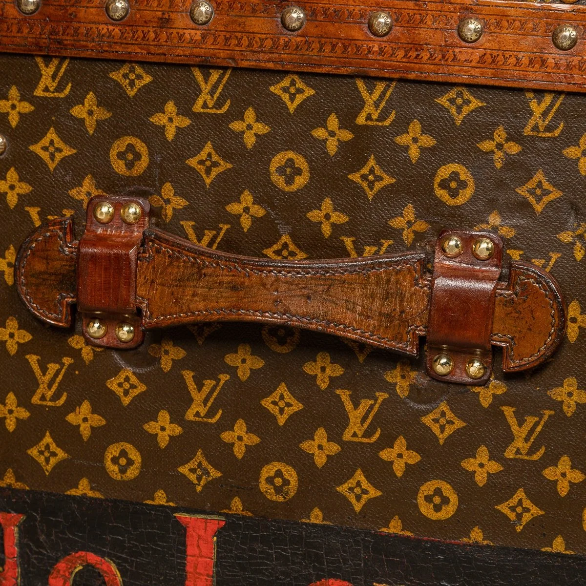 PUSHKIN ANTIQUES - ANTIQUE 20thC LOUIS VUITTON CABIN TRUNK IN MONOGRAM CANVAS, PARIS c.1920 - 33.jpg