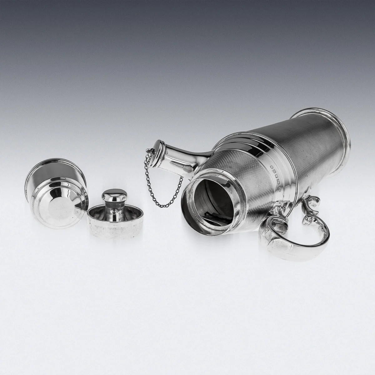 PUSHKIN ANTIQUES - ANTIQUE 20thC ENGLISH ART DECO SOLID SILVER COCKTAIL SHAKER, LONDON c.1935 - 20.jpg