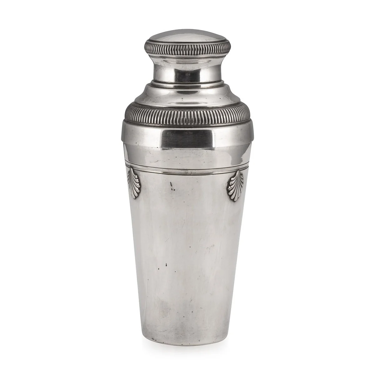 PUSHKIN ANTIQUES - SUPERB 20thC FRENCH SILVER PLATED COCKTAIL SHAKER - 05.jpg