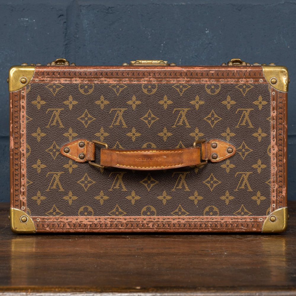 Authentic Louis Vuitton Vintage 70s Monogram Attache Case Bag Business  Brown