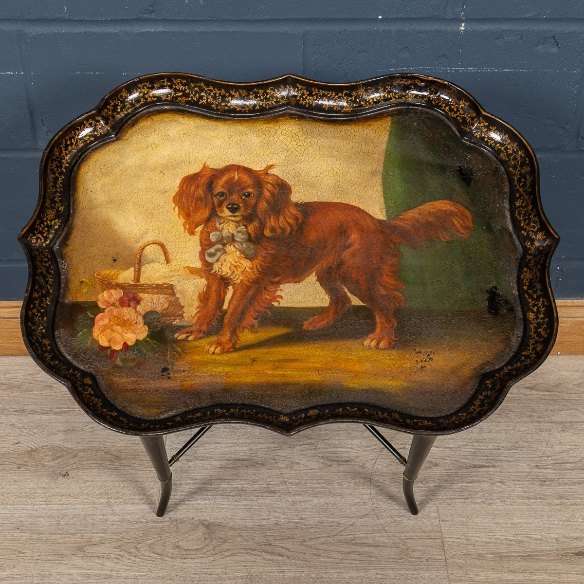 PUSHKIN ANTIQUES - ANTIQUE 19thC VICTORIAN PAPIER MACHE' TABLE, ENGLAND c.1880 - 08.jpg