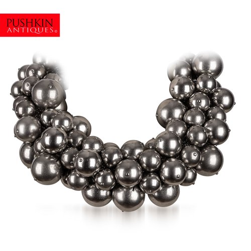 Chanel Lacquered Floral Choker Necklace - Black, Ruthenium-Plated Choker,  Necklaces - CHA908766