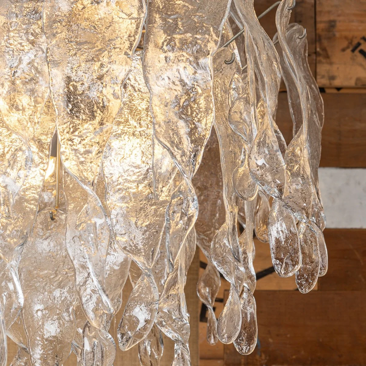 PUSHKIN ANTIQUES - LARGE 20thC ITALIAN TWIST DROP CHANDELIER BY MAZZEGA, MURANO c.1970 - 13.jpg