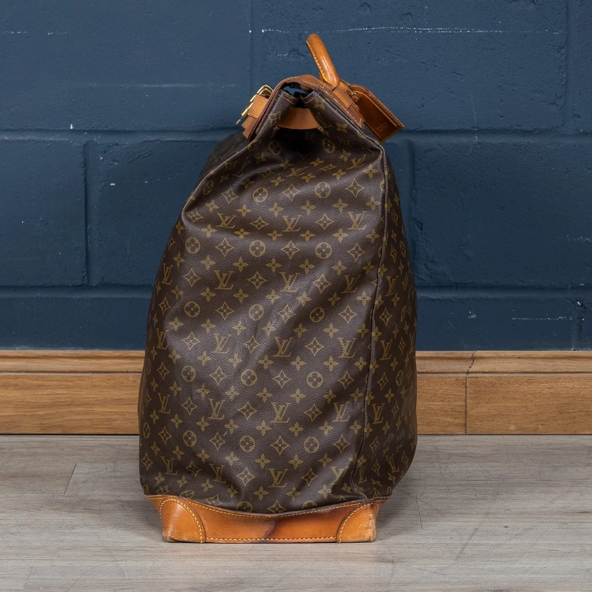 PUSHKIN ANTIQUES - 20thC LOUIS VUITTON STEAMER BAG IN MONOGRAM CANVAS, MADE IN FRANCE - 05.jpg