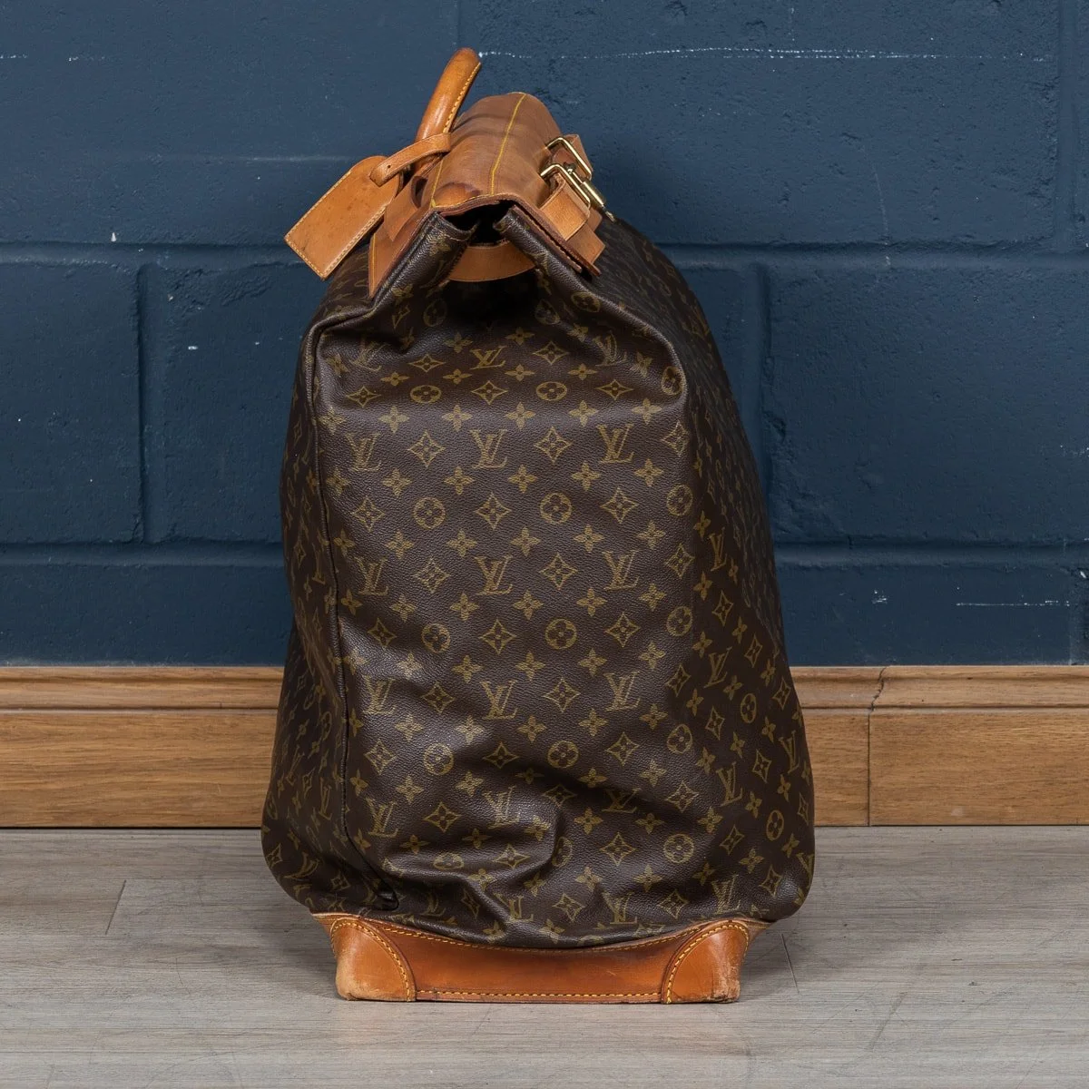 PUSHKIN ANTIQUES - 20thC LOUIS VUITTON STEAMER BAG IN MONOGRAM CANVAS, MADE IN FRANCE - 07.jpg