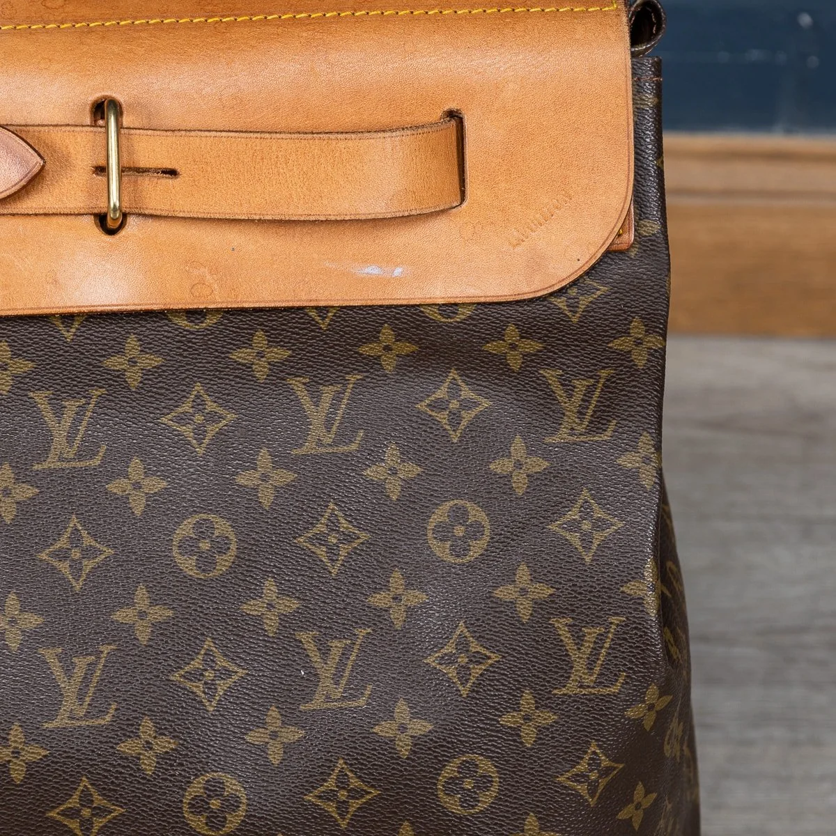 PUSHKIN ANTIQUES - 20thC LOUIS VUITTON STEAMER BAG IN MONOGRAM CANVAS, MADE IN FRANCE - 21.jpg