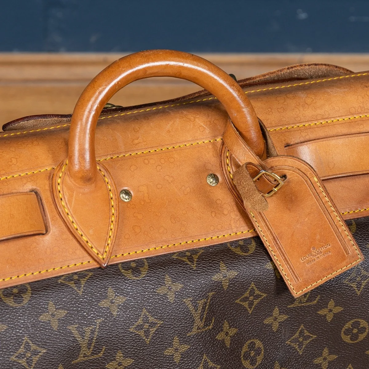 PUSHKIN ANTIQUES - 20thC LOUIS VUITTON STEAMER BAG IN MONOGRAM CANVAS, MADE IN FRANCE - 26.jpg