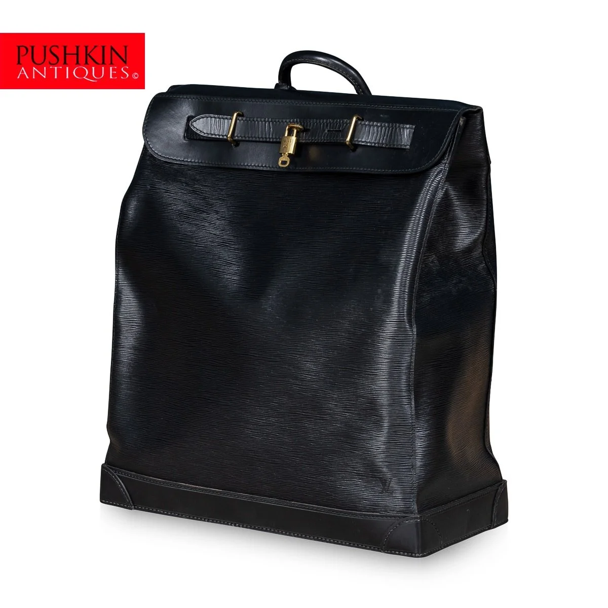PUSHKIN ANTIQUES - 20thC LOUIS VUITTON STEAMER BAG IN EPI LEATHER CANVAS, MADE IN FRANCE - 02.jpg