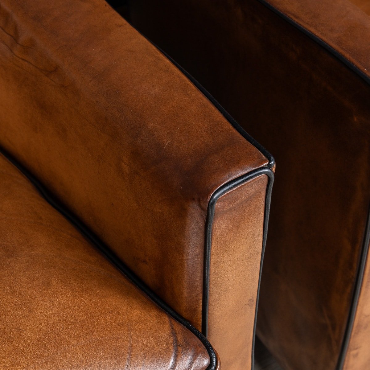 PUSHKIN ANTIQUES - 20thC DUTCH SHEEPSKIN LEATHER CLUB CHAIRS - 17.jpg