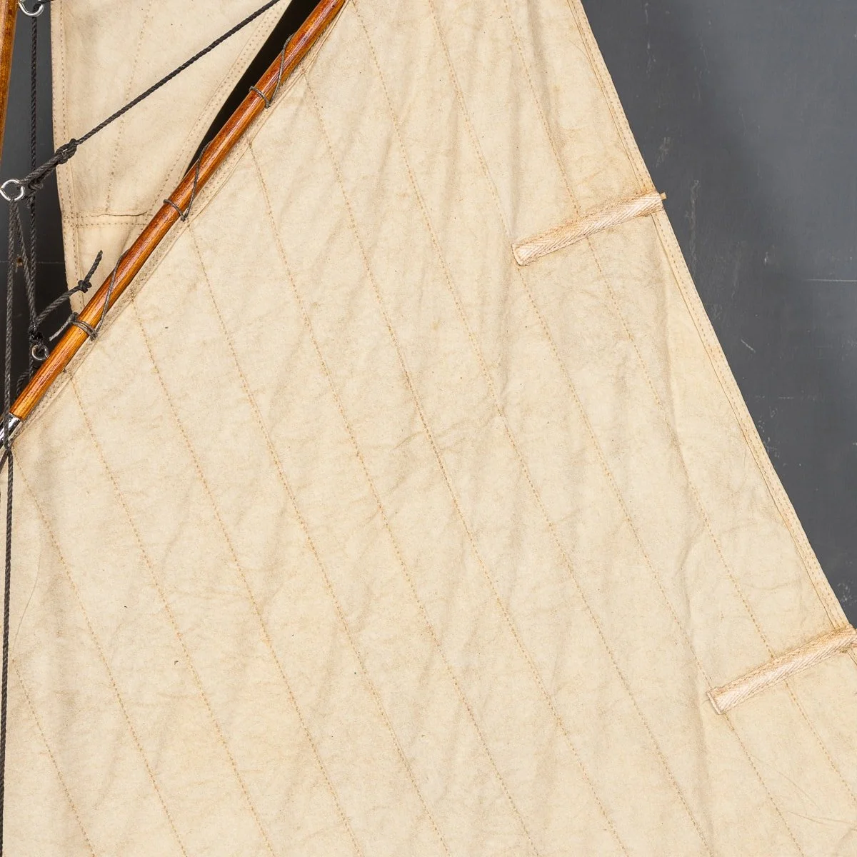 PUSHKIN ANTIQUES - VINTAGE 20thC ENGLISH MADE LARGE MAHOGANY POND YACHT c.1930 - 12.jpg