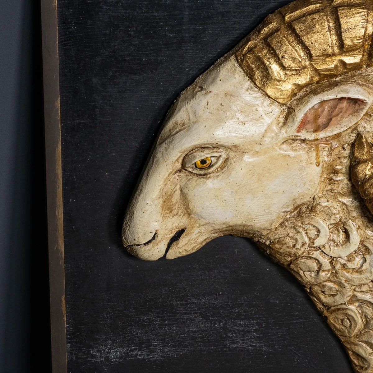 PUSHKIN ANTIQUES - VINTAGE 20th CENTURY CARVED WOOD ADVERTISING SHEEP SIGN, COTSWOLDS c.1970 - 07.jpg