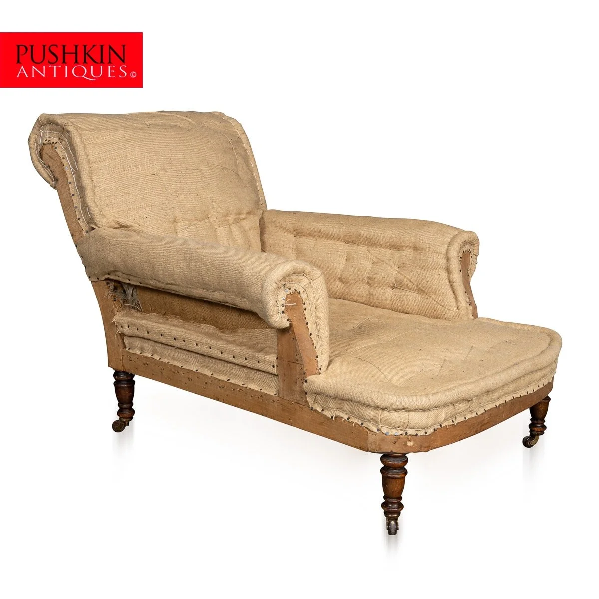PUSHKIN ANTIQUES - ANTIQUE 19thC VICTORIAN CHAISE LONGUE c.1870 - 02.jpg