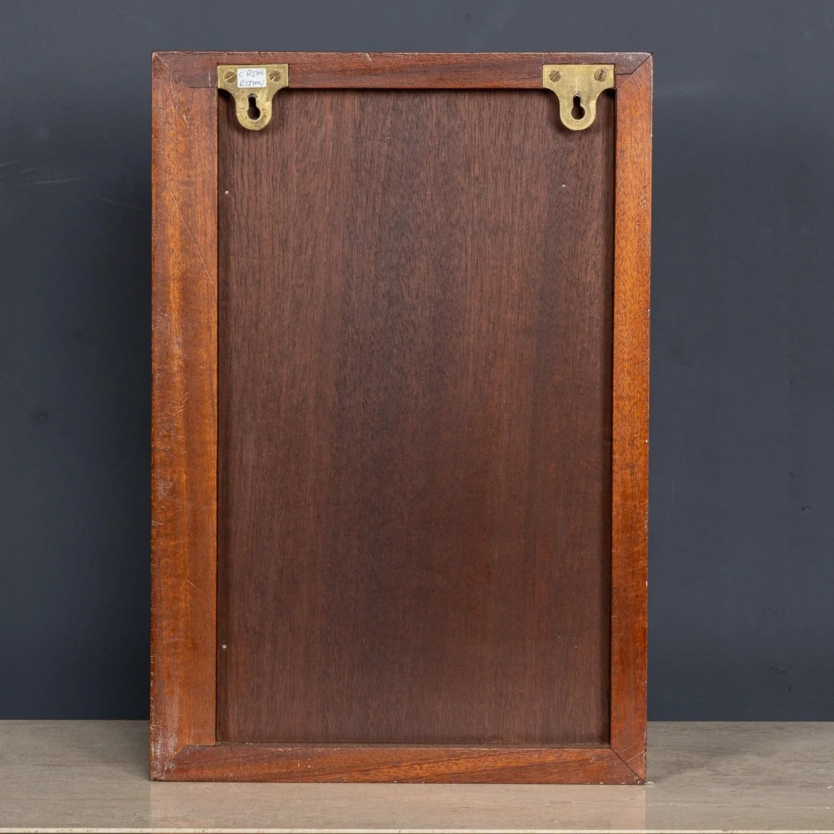 PUSHKIN ANTIQUES - VINTAGE 20thC STRIPED WOOD PERPETUAL DESK : WALL CALENDAR c.1970 - 06.jpg