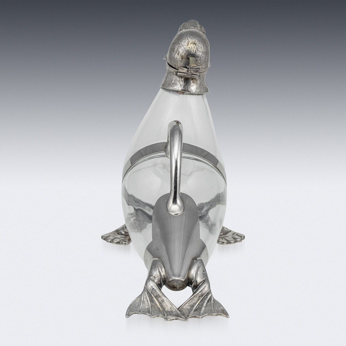 PUSHKIN ANTIQUES - ANTIQUE 19thC VICTORIAN SILVER PLATE MOUNTED NOVELTY WALRUS CLARET JUG c.1880 - 04.jpg