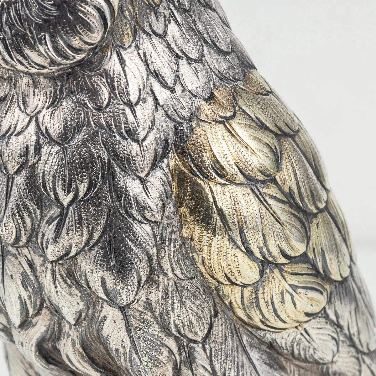 PUSHKIN ANTIQUES - ANTIQUE 20th CENTURY GERMAN SOLID SILVER OWL FIGURE, HANAU c.1900 - 11.jpg