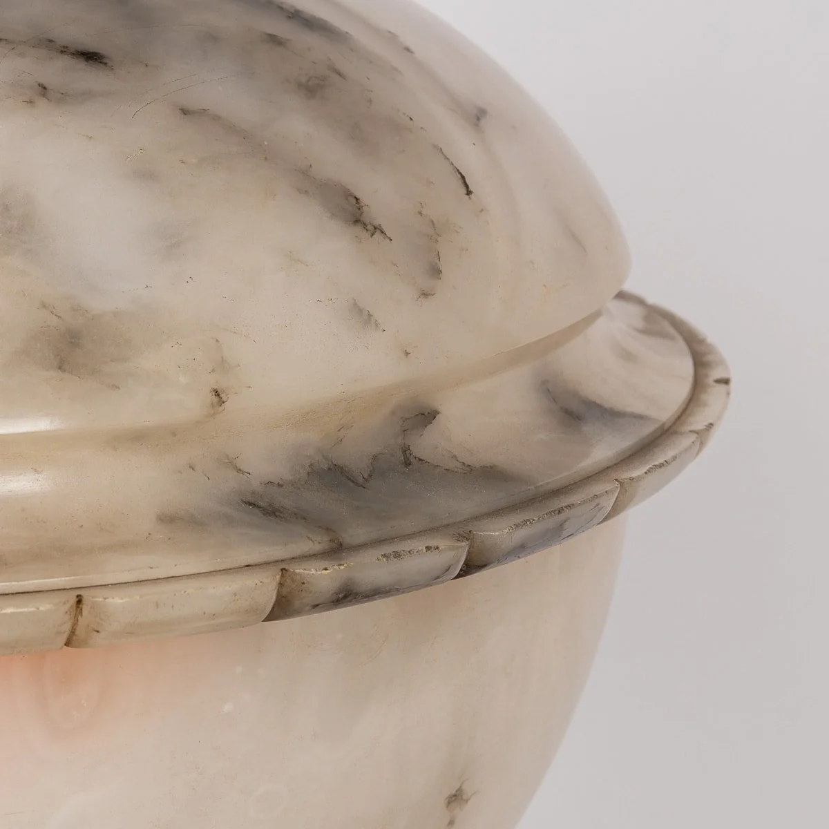 PUSHKIN ANTIQUES - ANTIQUE 20thC MONUMENTAL ALABASTER CARVED EAGLE LAMP c.1900 - 10.jpg