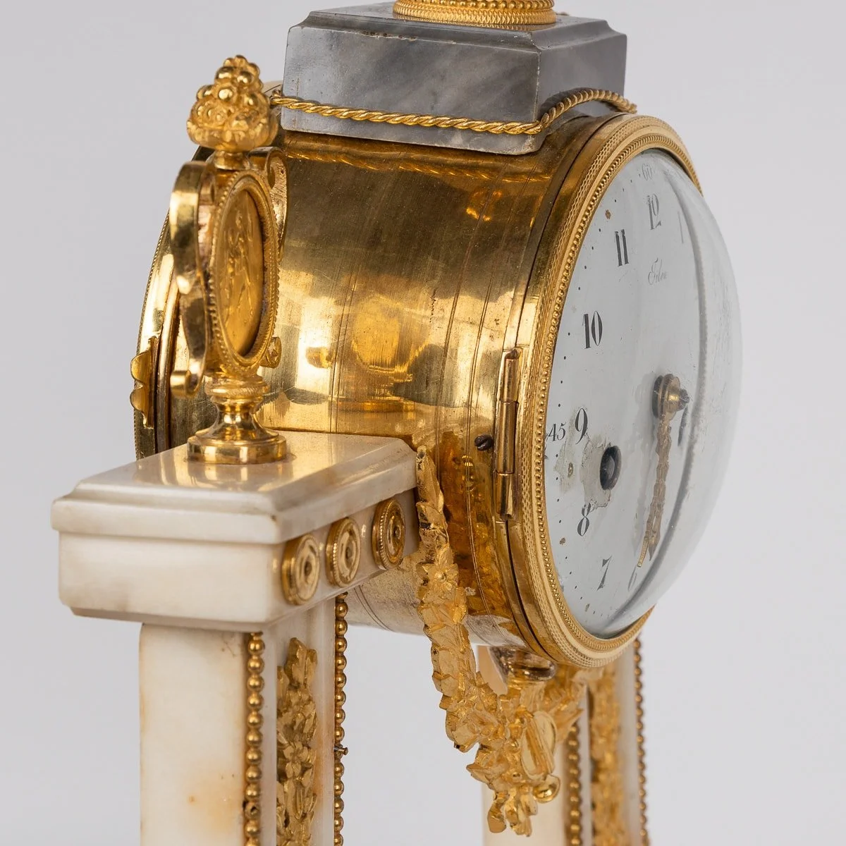 PUSHKIN ANTIQUES - ANTIQUE 18thC FRENCH MARBLE & GILT BRONZE CLOCK, CLAUDE CHARLES FRANÇOIS FILON - 26.jpg