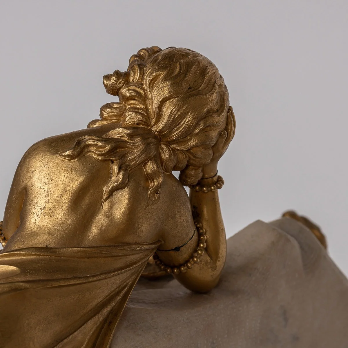 PUSHKIN ANTIQUES - 18thC LOUIS XVI FRENCH GILT BRONZE & MARBLE CLOCK BY ROUVIÈRE A PARIS c.1785 - 21.jpg