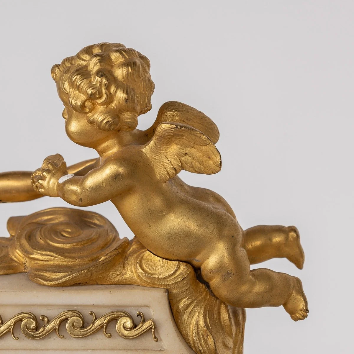PUSHKIN ANTIQUES - ANTIQUE 18thC FRENCH GILT BRONZE & MARBLE CLOCK BY ROUVIÈRE A PARIS c.1780 - 25.jpg