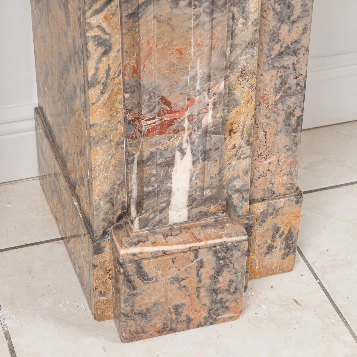 PUSHKIN ANTIQUES - ANTIQUE 19thC FRENCH ORMOLU MOUNTED CARAVAGGIO MARBLE FIREPLACE c.1880 - 24.jpg