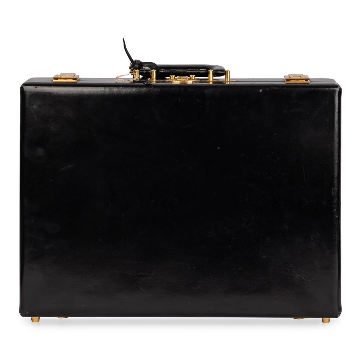 PUSHKIN ANTIQUES - VINTAGE 20thC HERMÈS HARD SIDED BLACK LEATHER BRIEFCASE c.1990 - 08.jpg