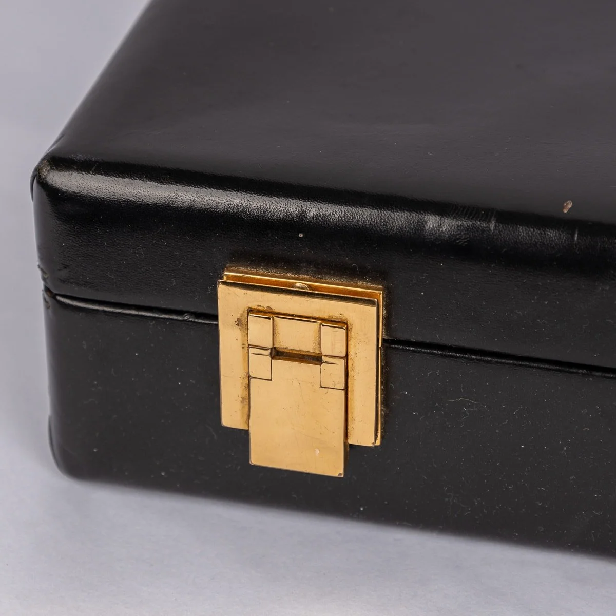 PUSHKIN ANTIQUES - VINTAGE 20thC HERMÈS HARD SIDED BLACK LEATHER BRIEFCASE c.1990 - 16.jpg