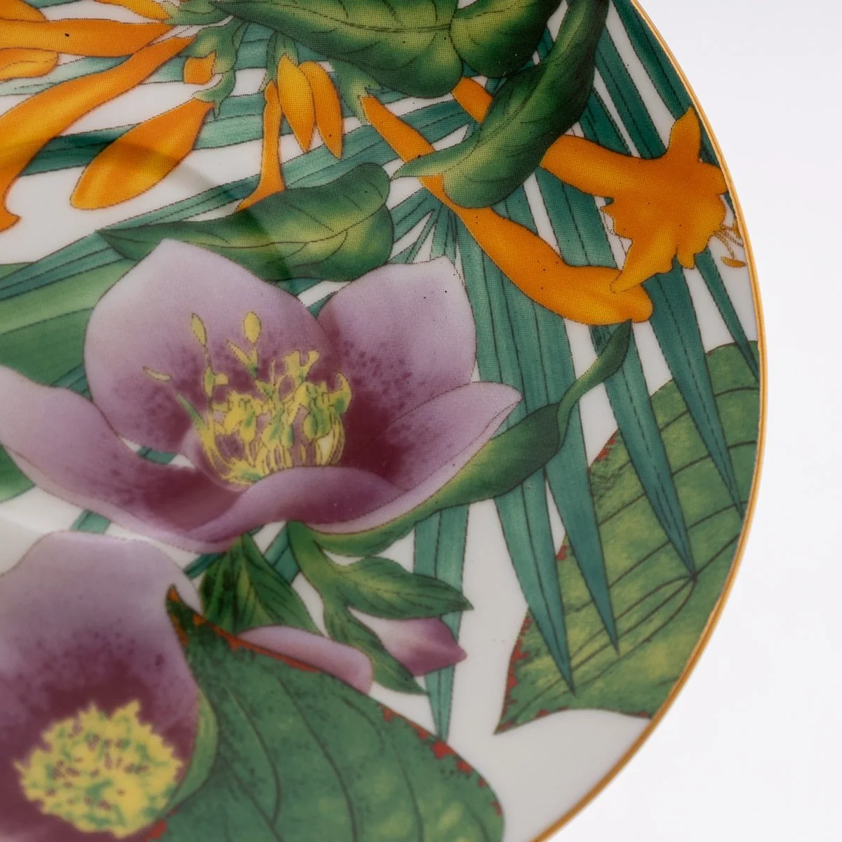 PUSHKIN ANTIQUES - FRENCH CERAMIC PASSIFOLIA PAIR OF BREAKFAST CUPS & SAUCERS BY HERMES - 13.jpg