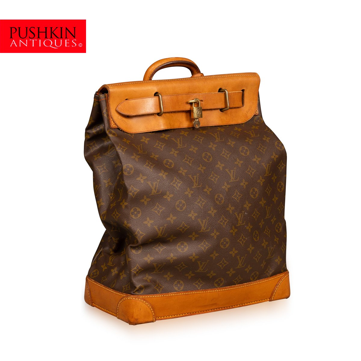 PUSHKIN'S - A 20thC LOUIS VUITTON STEAMER BAG IN MONOGRAM CANVAS, MADE IN FRANCE - 1.jpg